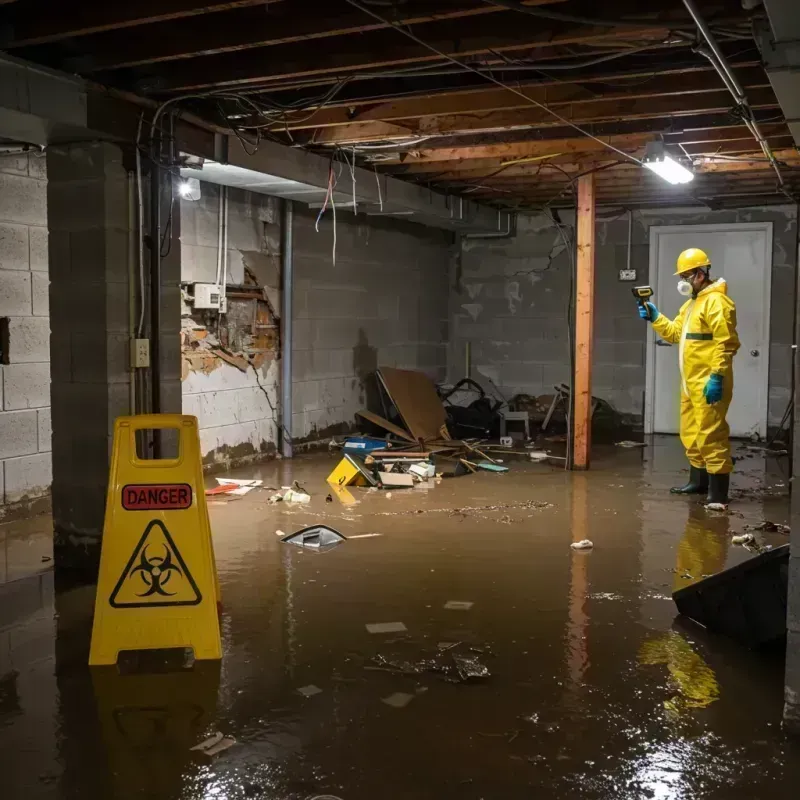 Flooded Basement Electrical Hazard in Streamwood, IL Property